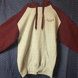 Men's Maroon and Gray Hoodie